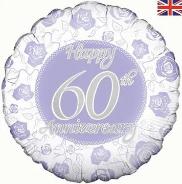 18" FOIL - HAPPY 60th ANNIVERSARY