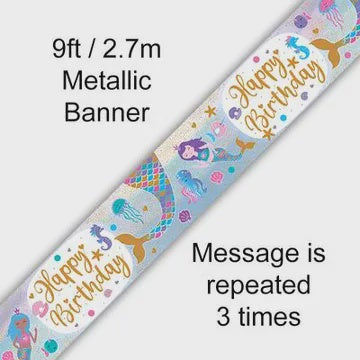 BANNER - SHIMMERING MERMAID BIRTHDAY
