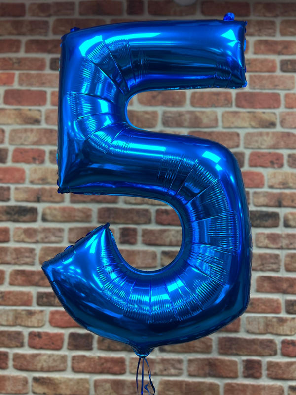JUMBO NUMBER - 5 - BLUE - Partica Party