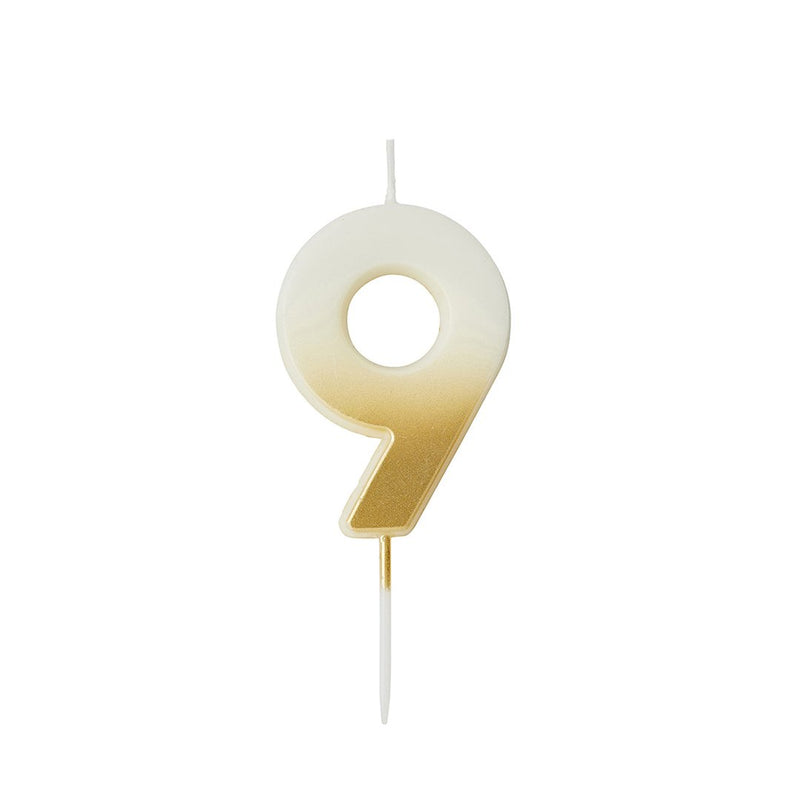 CANDLE - 9 - GOLD OMBRE