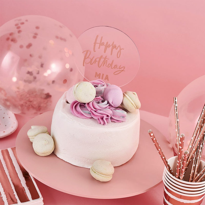 CAKE TOPPER - CUSTOMISABLE - ROSE GOLD