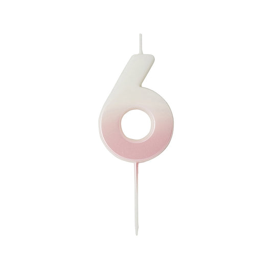 CANDLE - 6 - PINK OMBRE