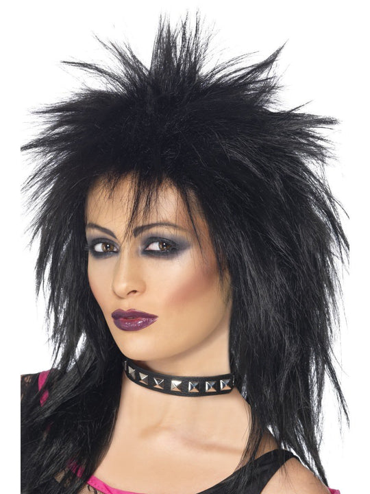 ROCK DIVA LONG MULLET WIG - BLACK