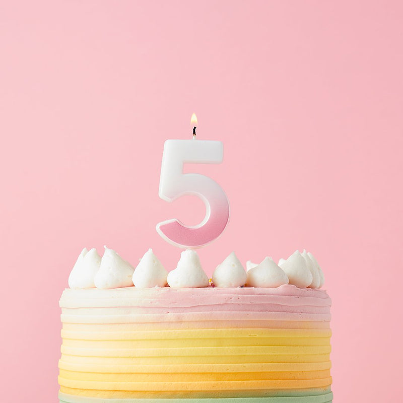 CANDLE - 5 - PINK OMBRE