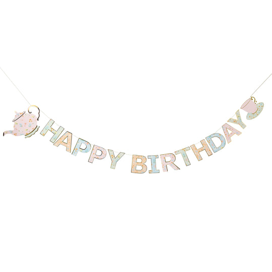 BUNTING - HAPPY BIRTHDAY - TEA PARTY