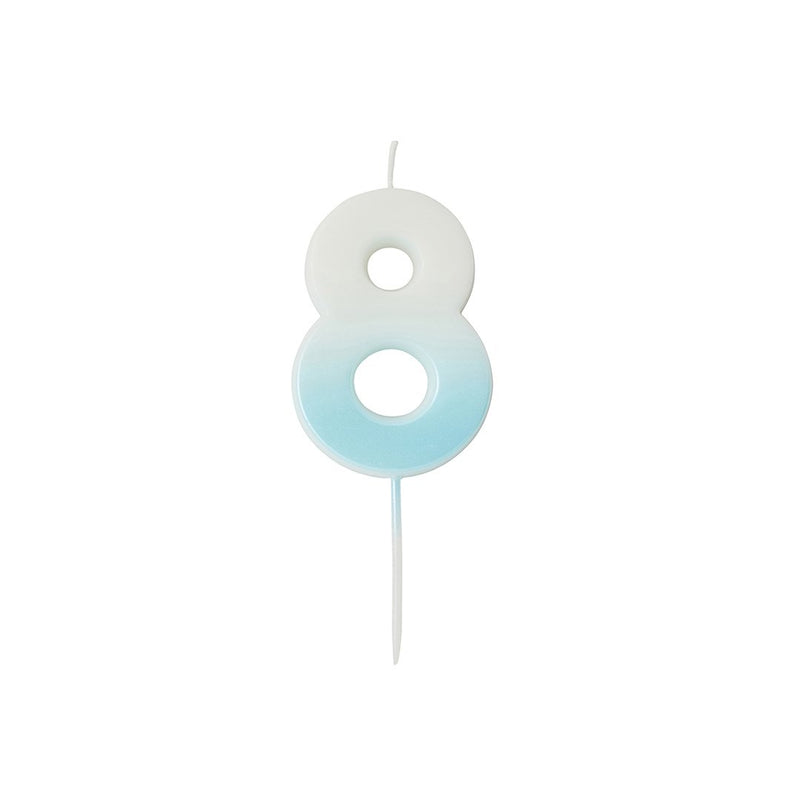 CANDLE - 8 - BLUE OMBRE