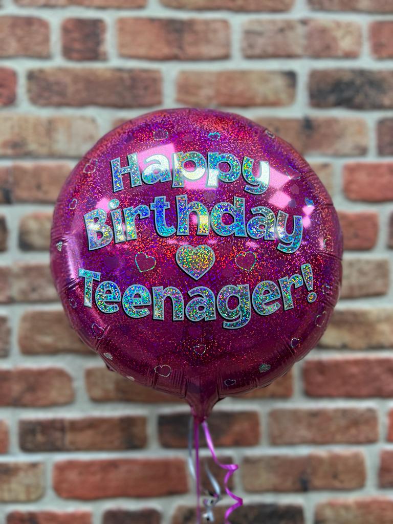 Oaktree 1.587.611,8 cm Happy Birthday teenager foil olografico banner, blu Oaktree 1.587.611,8 cm Happy Birthday teenager foil olografico banner, blu
