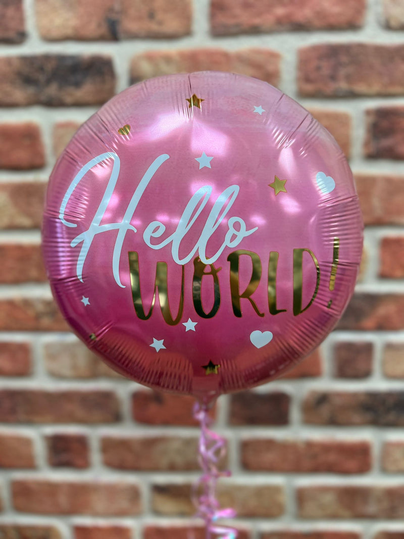 18" FOIL - HELLO WORLD - PINK