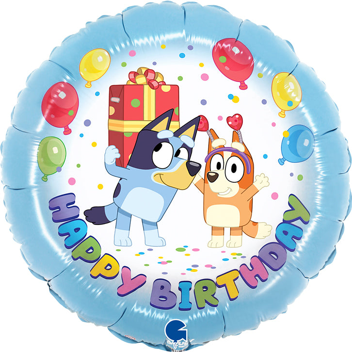 18" FOIL - HAPPY BIRTHDAY - BLUEY