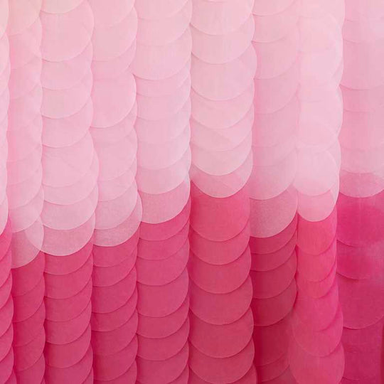 BACKDROP - PINK OMBRE TISSUE PAPER DISC