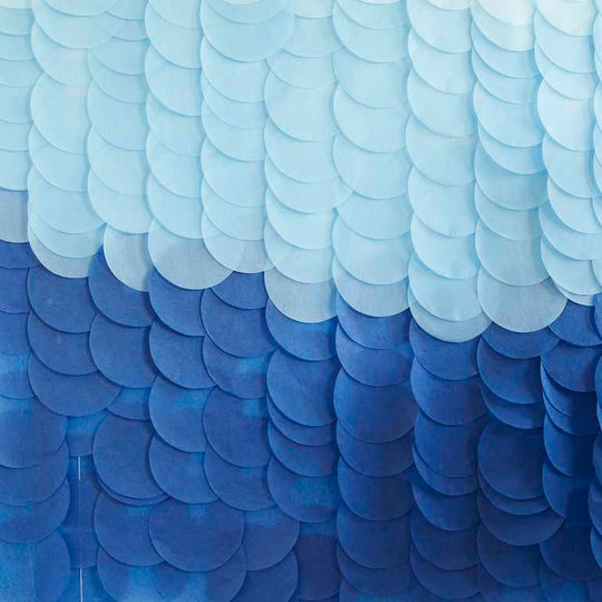 BACKDROP - BLUE OMBRE TISSUE PAPER DISC