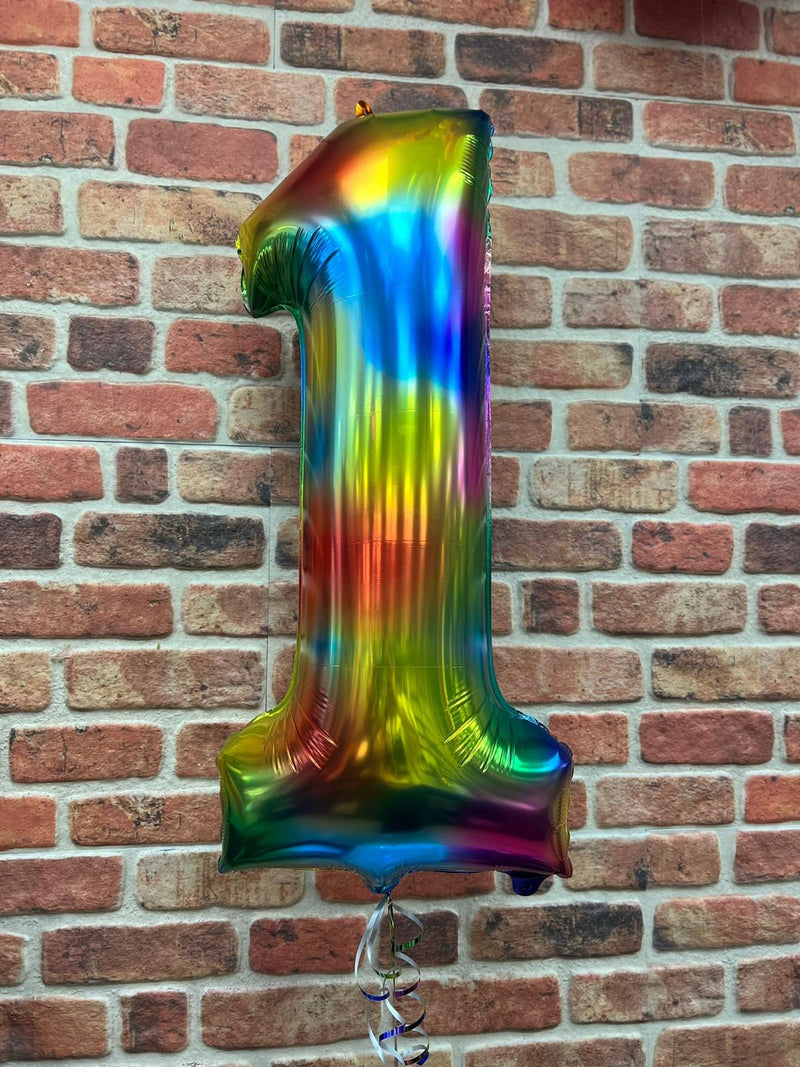 JUMBO NUMBER - 1 - RAINBOW - Partica Party