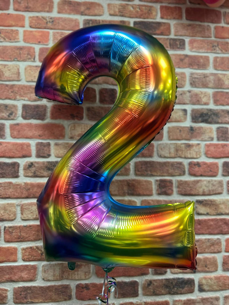 JUMBO NUMBER - 2 - RAINBOW - Partica Party