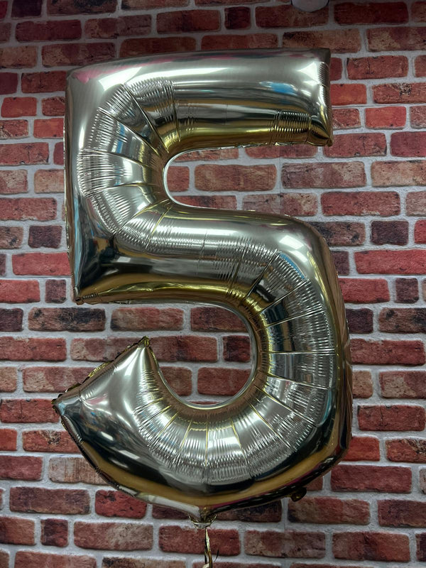 JUMBO NUMBER - 5 - WHITE GOLD