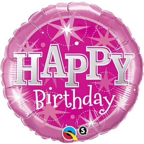 JUMBO FOIL - HAPPY BIRTHDAY - PINK SPARKLE