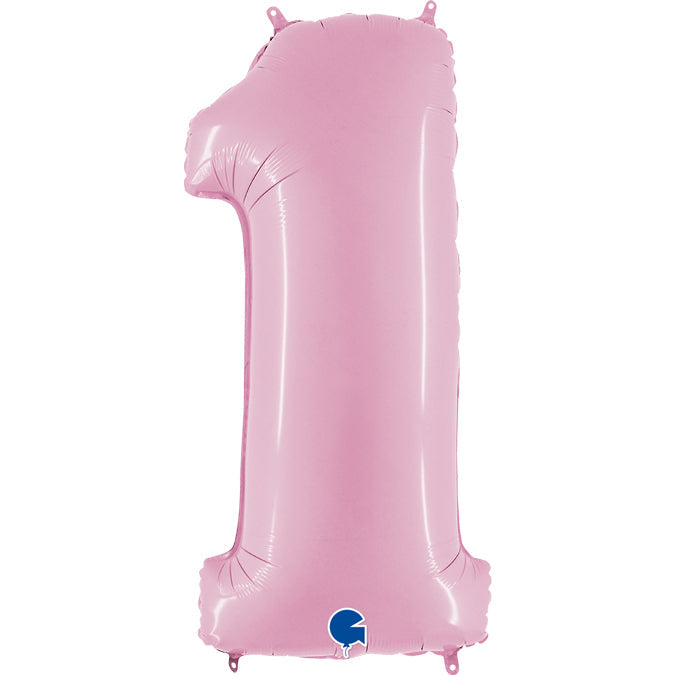 JUMBO NUMBER - 1 - PASTEL PINK