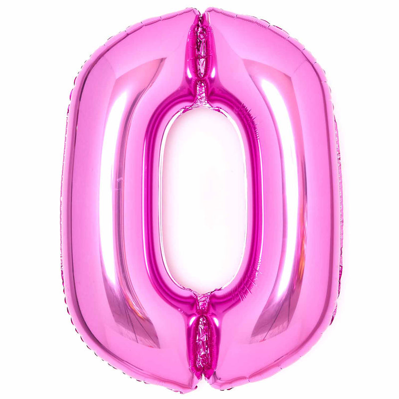 JUMBO NUMBER - 0 - PINK - Partica Party