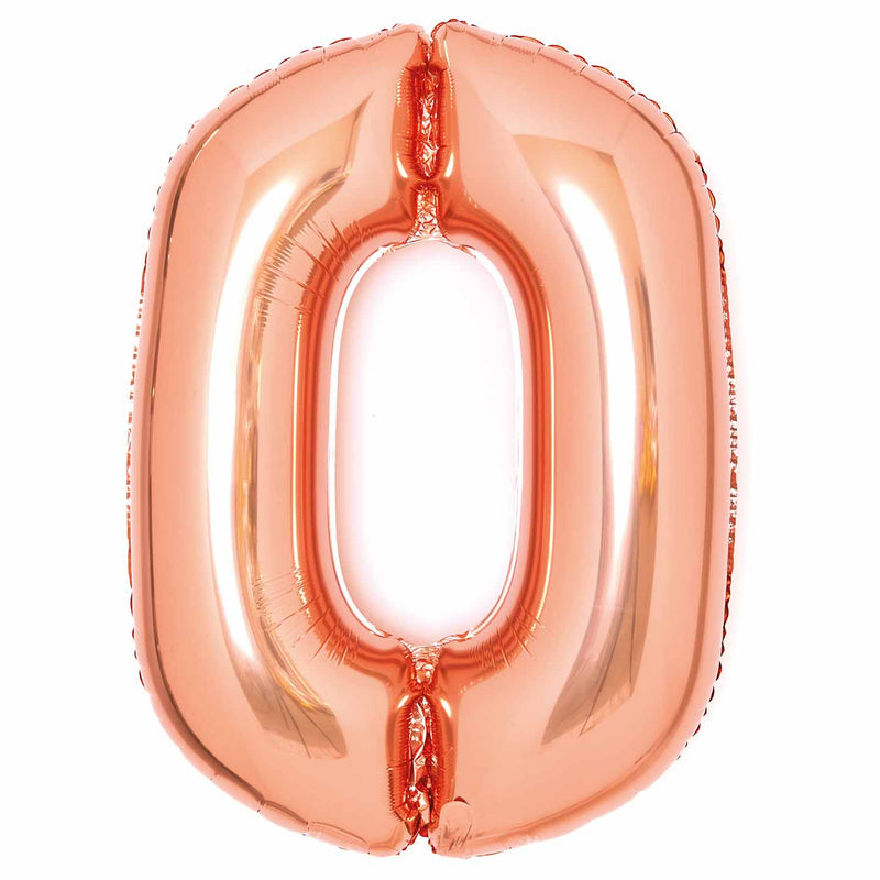 JUMBO NUMBER - 0 - ROSE GOLD - Partica Party
