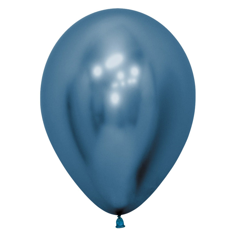 12" LATEX - CHROME BLUE - PACK OF 50-Latex Balloon Packs-Partica Party