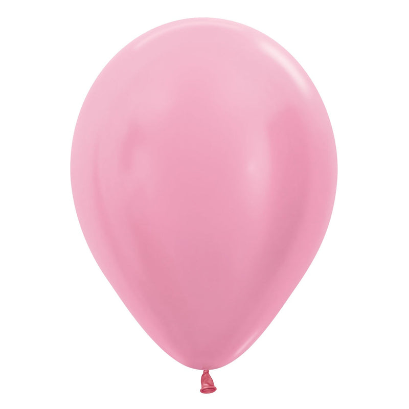 12" LATEX - METALLIC BABY PINK - PACK OF 50-Latex Balloon Packs-Partica Party