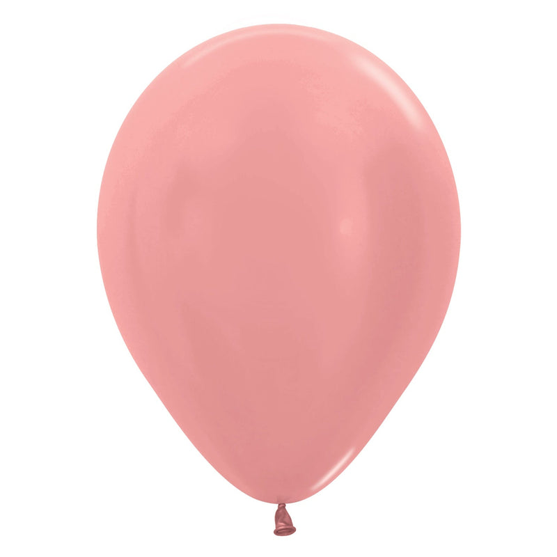 12" LATEX - METALLIC ROSE GOLD - PACK OF 50-Latex Balloon Packs-Partica Party