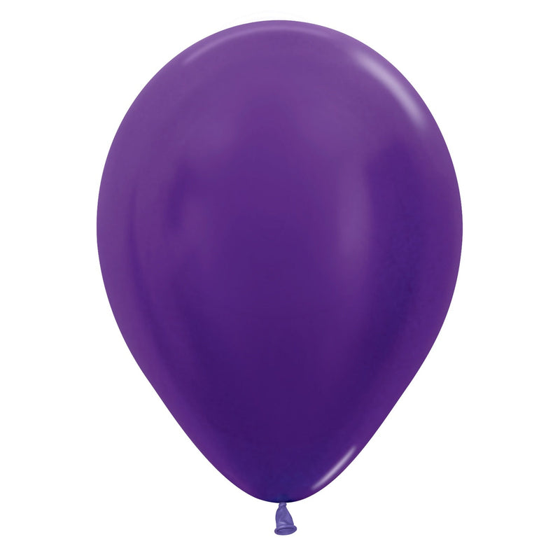 12" LATEX - METALLIC VIOLET - PACK OF 50-Latex Balloon Packs-Partica Party
