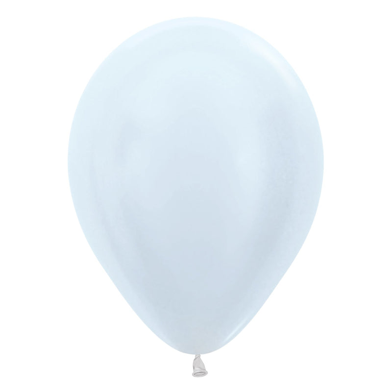 12" LATEX - METALLIC WHITE-LATEX 12"-Partica Party