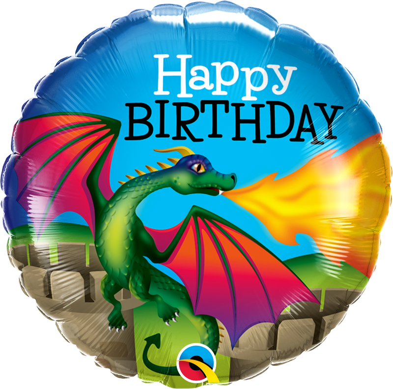 18'' FOIL - HAPPY BIRTHDAY - MYTHICAL DRAGON