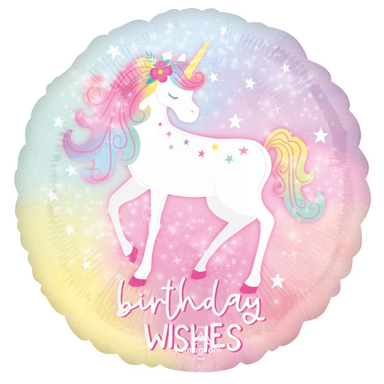 18" FOIL - ENCHANTED UNICORN BIRTHDAY