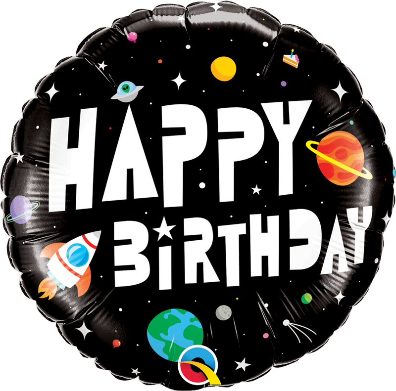 18" FOIL - HAPPY BIRTHDAY - ASTRONAUT-18 INCH FOIL-Partica Party