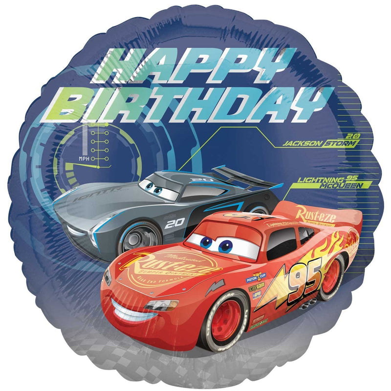 18" FOIL - HAPPY BIRTHDAY - CARS 3-CARS 3 BALLOONS-Partica Party