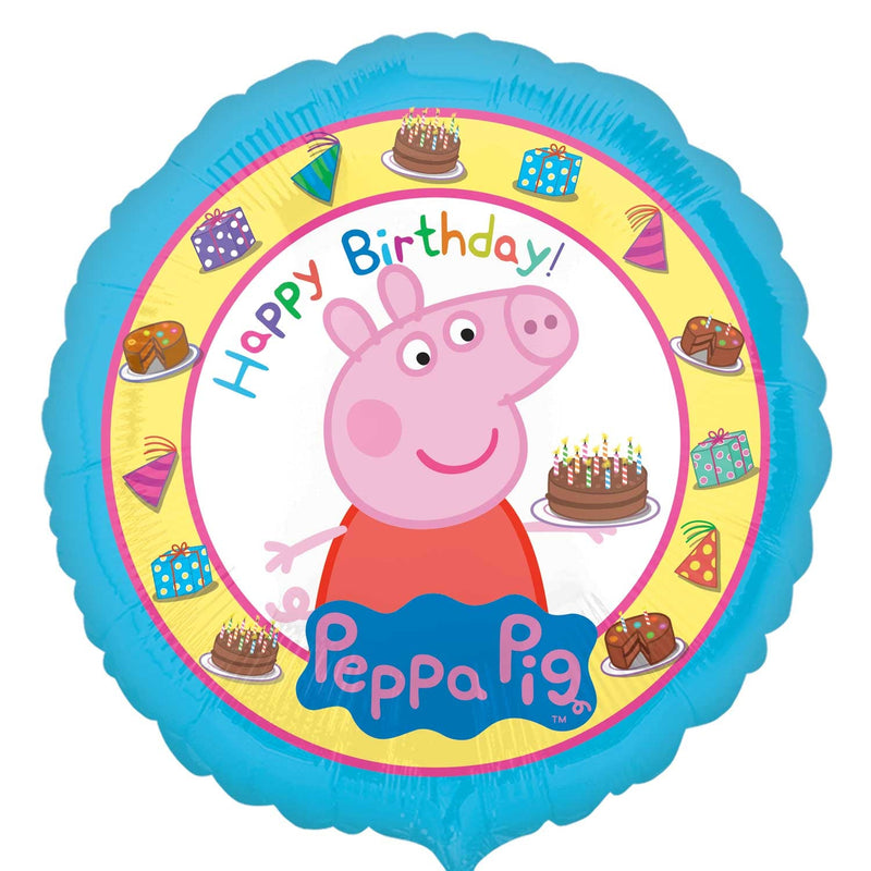 18" FOIL - HAPPY BIRTHDAY - PEPPA PIG-PEPPA PIG BALLOON-Partica Party