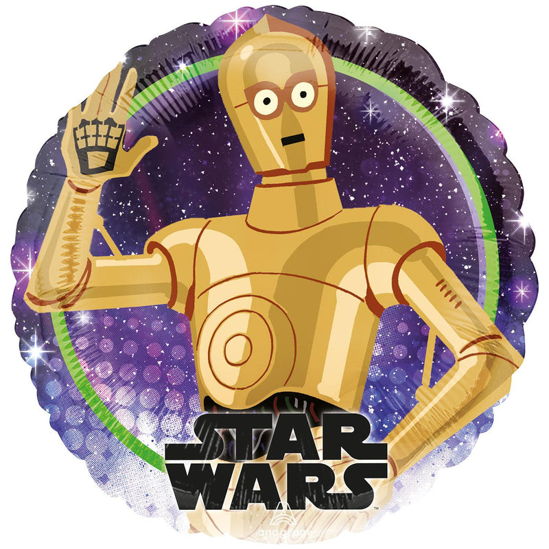 18" FOIL - STAR WARS - C-3PO-STAR WARS BALLOONS-Partica Party