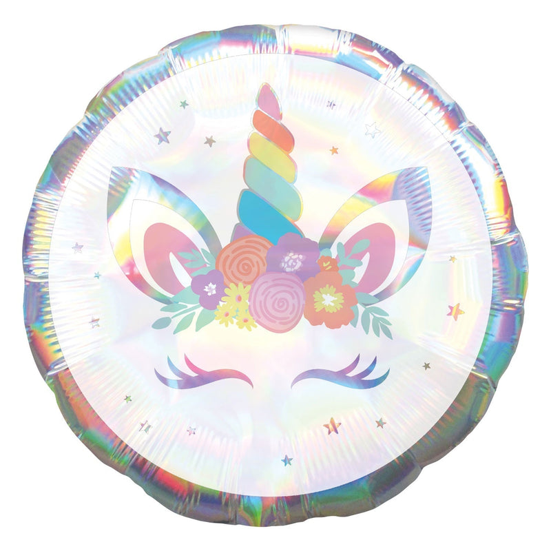 18" FOIL - UNICORN PARTY - IRIDESCENT-UNICORN BALLOON-Partica Party