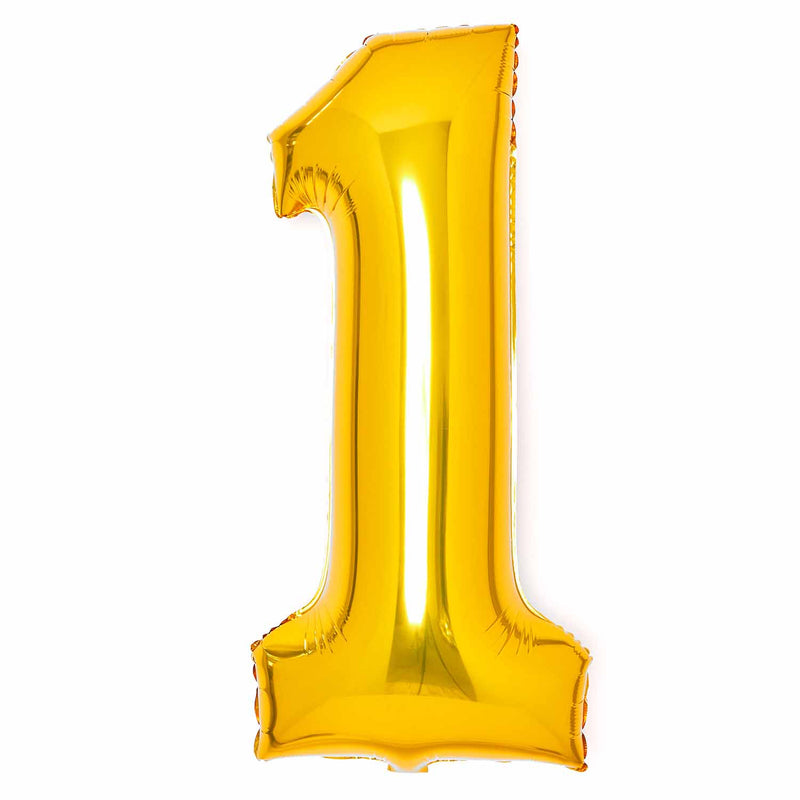 JUMBO NUMBER - 1 - GOLD - Partica Party