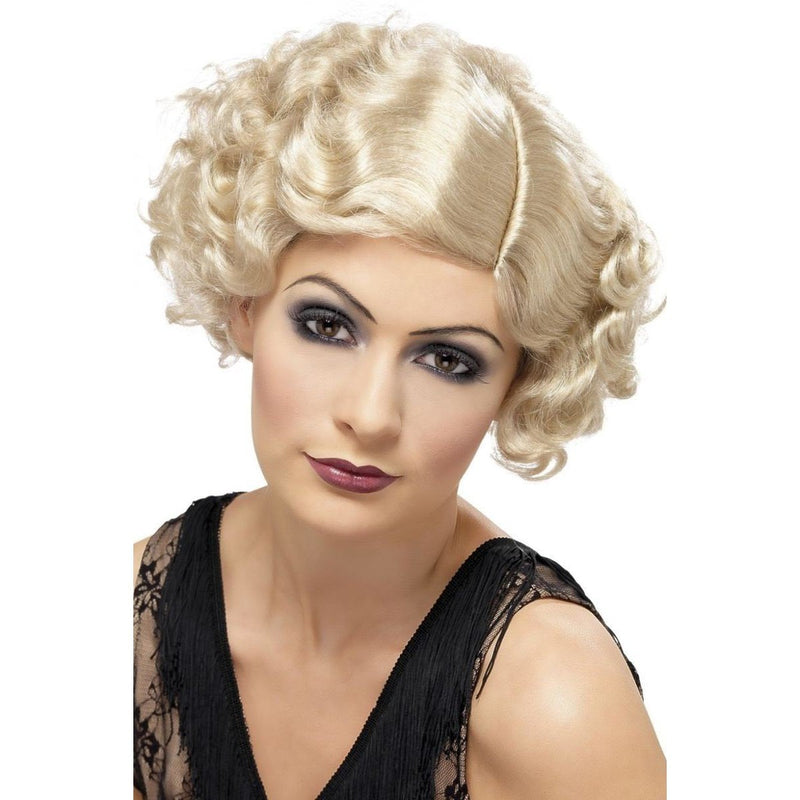 20S FLIRTY FLAPPER WIG - BLONDE-THEMED WIGS-Partica Party