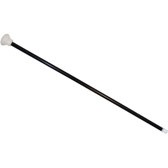 20s STYLE DANCE CANE - BLACK - WITH WHITE TIP
