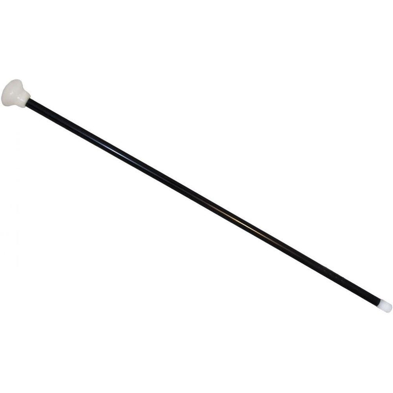 20S STYLE DANCE CANE - BLACK - WITH WHITE TIP-1920-Partica Party