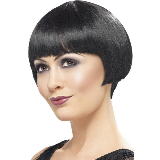 20s FLAPPER BOB WIG - BLACK
