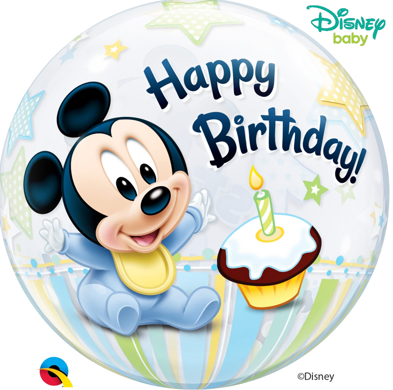 22" BUBBLE - 1ST BIRTHDAY - MICKEY MOUSE-BUBBLE-Partica Party