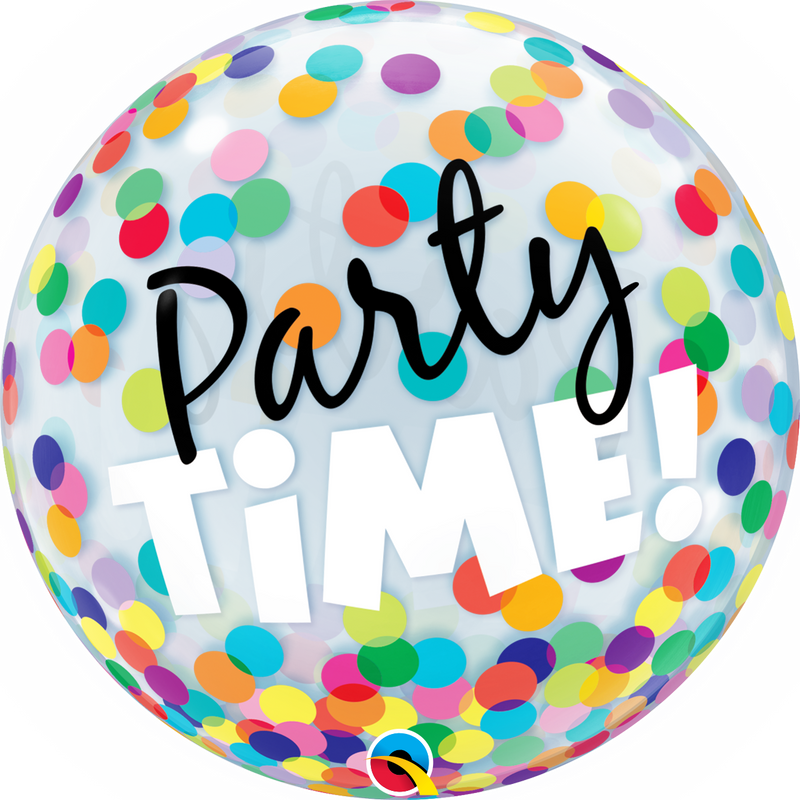 22" BUBBLE - PARTY TIME - COLOURFUL DOTS-BUBBLE-Partica Party