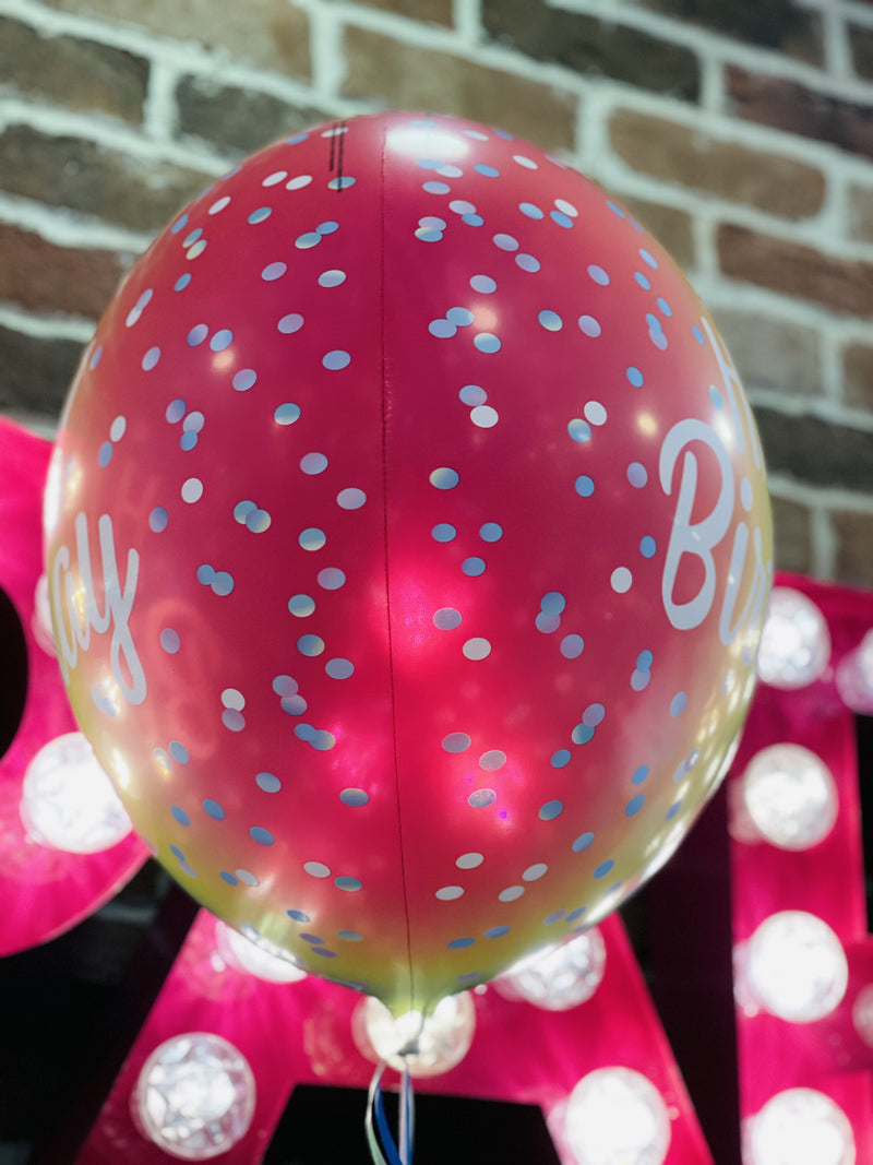 22" BUBBLE - HAPPY BIRTHDAY - OMBRE & DOTS-BUBBLE-Partica Party