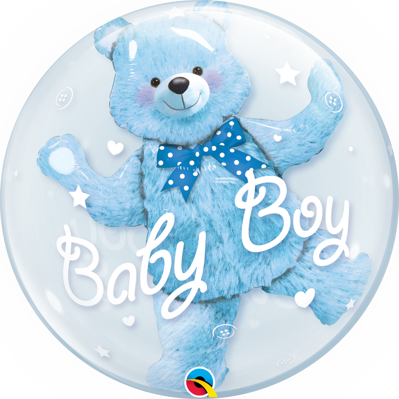 24" BUBBLE - BABY BOY - BEAR-BUBBLE-Partica Party