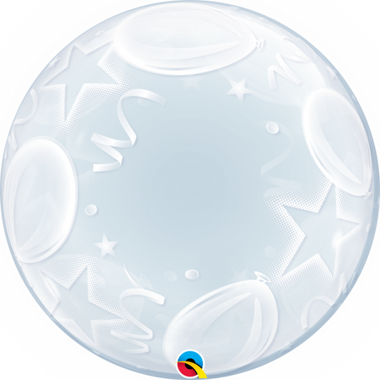24" DECO BUBBLE - BALLOONS & STARS