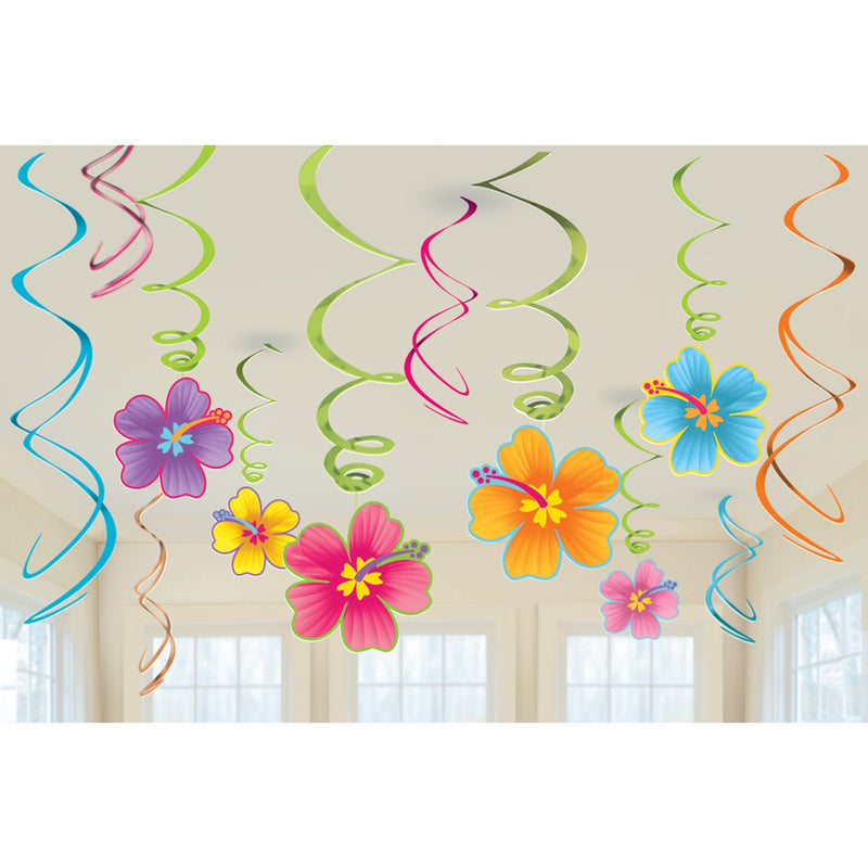 SWIRL DECORATIONS - HAWAIIAN