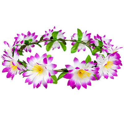 HAWAIIAN - FLOWER HEADBAND - PURPLE