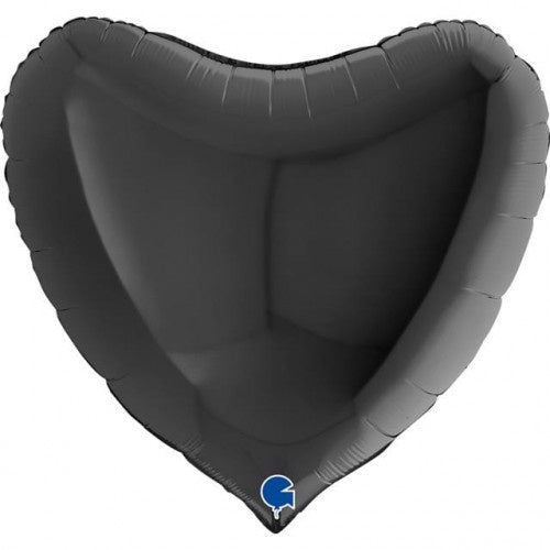 36" FOIL - HEART - BLACK