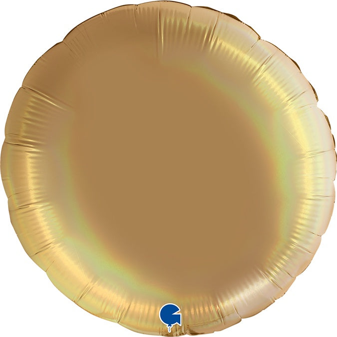 36" FOIL - CIRCLE - HOLOGRAPHIC CHAMPAGNE