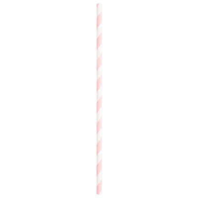PAPER STRAWS - LOVELY PINK STRIPED - PACK OF 10