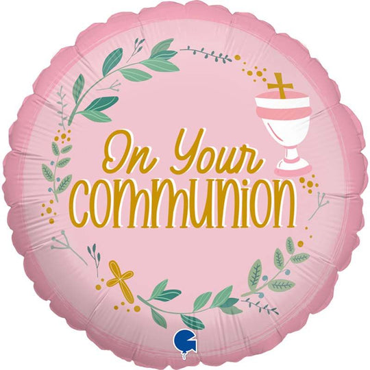 18" FOIL - COMMUNION - PINK